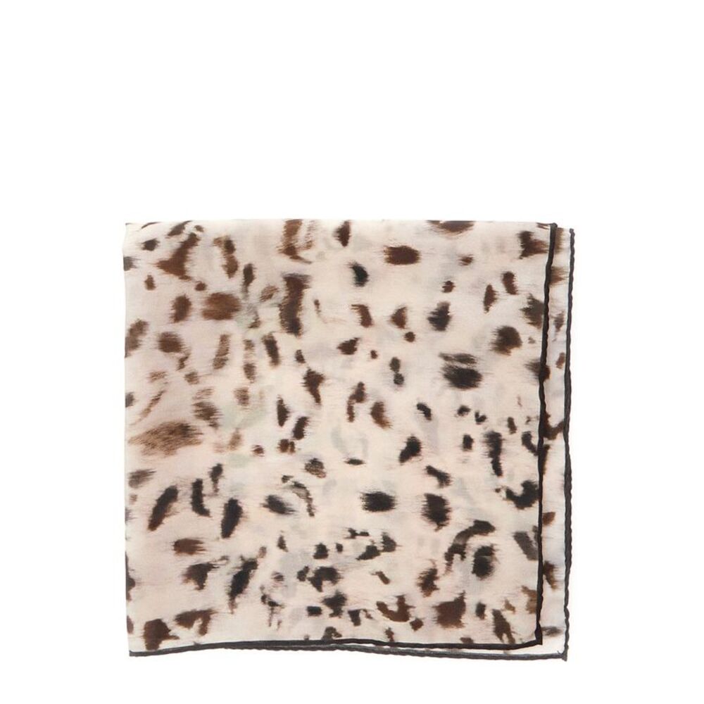 Brunello Cucinelli Women Beige Scarf With All-Over Print In Silk For Women